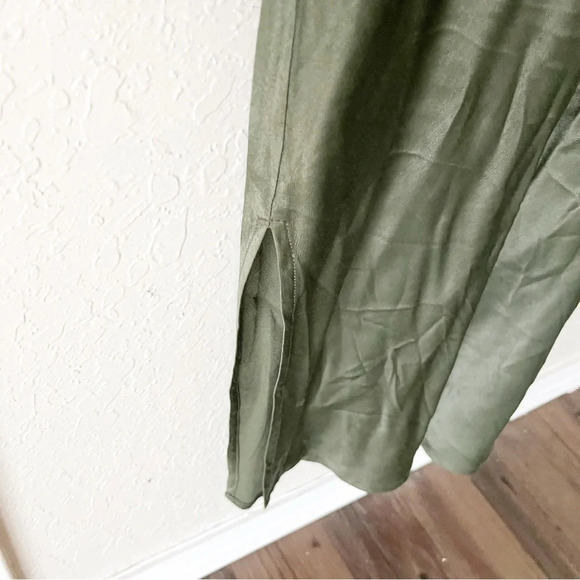 Anthropologie Dress Women's XL Elyse Green Bias Slip Midi HOCO Special Occasion - Picture 6 of 11